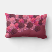 "かわいらしい"ピンク及び赤い花の腰神経の装飾的な枕 ランバークッション (裏面)