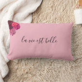 "かわいらしい"ピンク及び赤い花の腰神経の装飾的な枕 ランバークッション (ブランケット)