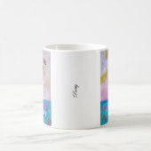 かわいらしい、水彩画の芸術のマグ コーヒーマグカップ (中央)