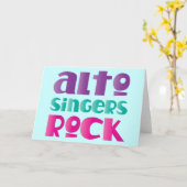 かわいらしいALTO歌手の石のギフト カード (黄色い花)