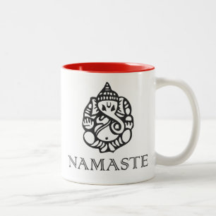 かわいらしいGaneshのナマステのデザイン ツートーンマグカップ
