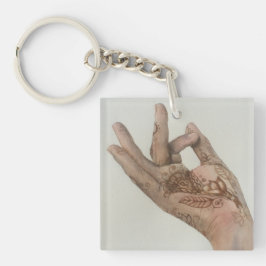 かわいらしいMudraのHenna手Keychain キーホルダー