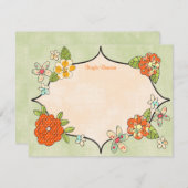 かわいらしいPosiesのパーソナライズなメッセージカードの蜜柑 ノートカード (正面/裏面)