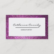 かわいらしいPurpleGlitterの輝きのボーダー、メーキャップアーティスト