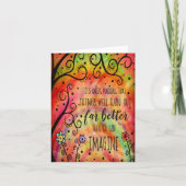 かわいらしうまくいく感動的 カード (正面)