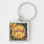 かわいらしおもしろいインスパイアの感謝フローラ キーホルダー (正面)