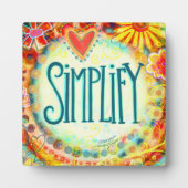 かわいらしおもしろいハートフローラのシンプル化 フォトプラーク (正面)