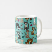 かわいらしおもしろい猫 コーヒーマグカップ (正面右)