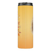 かわいらしかぼちゃと花の秋のブロンド女性 タンブラー (裏面)