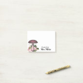 かわいらしきのこブーケパーソナライズされたノート ポストイット (デスク上)