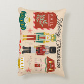 かわいらしくるみ割り伝統的兵士 アクセントクッション (裏面(縦))