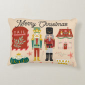 かわいらしくるみ割り伝統的兵士 アクセントクッション (裏面)