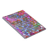 かわいらしくアステカな水彩画の三角形の記号パターン ノートブック (右側)