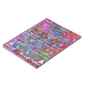 かわいらしくアステカな水彩画の三角形の記号パターン ノートブック (左側)