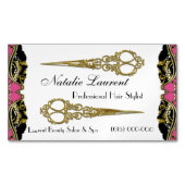 かわいらしくエレガントな倍はパリのバロックを切ります マグネット名刺 (正面)