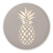 かわいらしくエレガントな銅のばら色の金ゴールドのパイナップル及び灰色 セラミックノブ (正面)