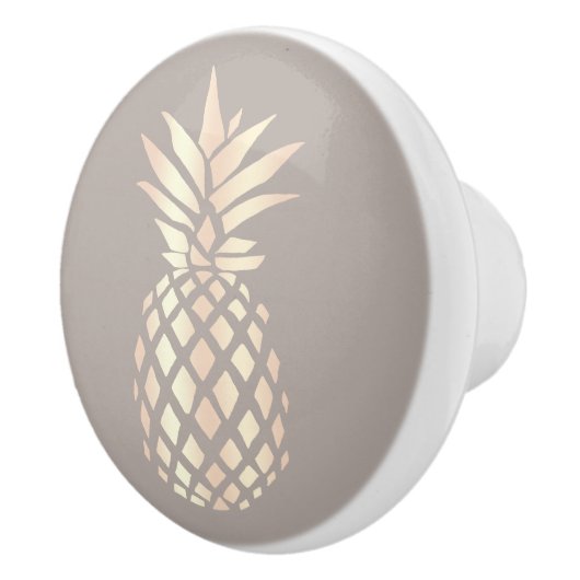 かわいらしくエレガントな銅のばら色の金ゴールドのパイナップル及び灰色 セラミックノブ (右)