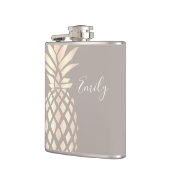 かわいらしくエレガントな銅のばら色の金ゴールドのパイナップル及び灰色 フラスク (左)