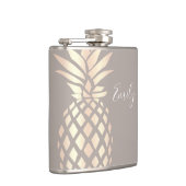 かわいらしくエレガントな銅のばら色の金ゴールドのパイナップル及び灰色 フラスク (右)