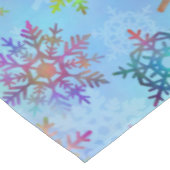 かわいらしくカラフルな雪片のクリスマスパターン テーブルクロス (アングル)