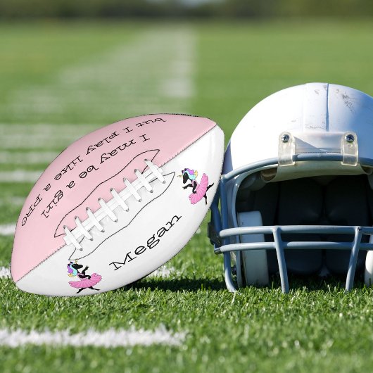 かわいらしくクールで黒いユニコーンのバレリーナのダンスのフットボール アメリカンフットボール