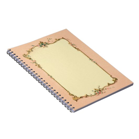 かわいらしくシックなヴィンテージのフランスのな白ページのボーダー ノートブック