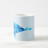 かわいらしくパーソナライズなシロナガスクジラ コーヒーマグカップ (中央)