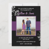 かわいらしくパーソナライズな写真の婚約パーティ 招待状 (正面)