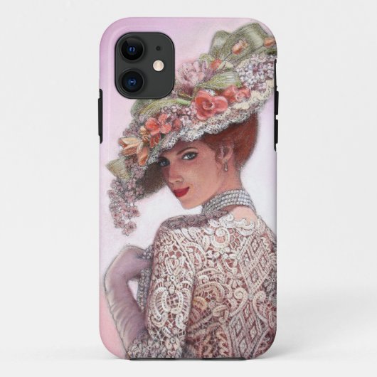 かわいらしくビクトリアンなファッションの女の子のiPhone 5の場合 Case-Mate iPhoneケース (裏面)