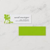 かわいらしくモダンな花の小型テレホンカード コーリングカード (正面/裏面)