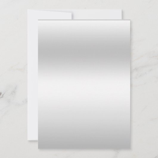 かわいらしく上品な薄紫の弓及び銀のグリッターのプロム 招待状 (裏面)