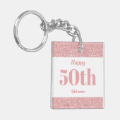 かわいらしく名前入りな誕生日プレゼントのkeychain第50 キーホルダー (正面左)