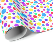 かわいらしく多色のな点 ラッピングペーパー (ロールコーナー)