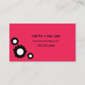 かわいらしく女の子らしい女の子の演劇の日付カード コーリングカード (裏面)