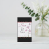 かわいらしく小さいバラw/Butterfliesの名刺 名刺 (スタンド正面)