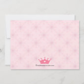 かわいらしく小さいプリンセスの誕生日のパーティの招待状 招待状 (裏面)