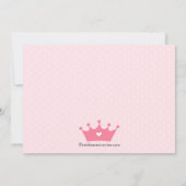 かわいらしく小さいプリンセスの誕生日のパーティの招待状 招待状 (裏面)