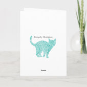 かわいらしく小さく黒い服の誕生日またはメッセージカード カード (裏面)