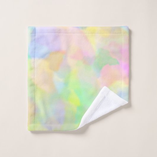 かわいらしく抽象的なパステル バスタオルセット (ウォッシュタオル)