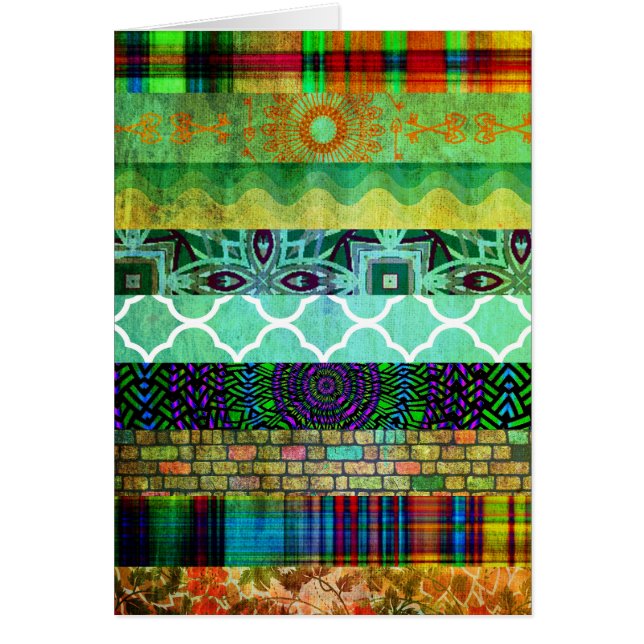 かわいらしく抽象的なボヘミアの縞模様 (正面)