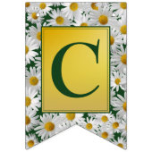 かわいらしく明るいデイジーの誕生日のお祝い バンティングフラッグ (第1の旗)