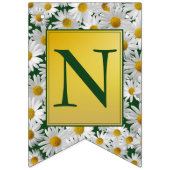 かわいらしく明るいデイジーの誕生日のお祝い バンティングフラッグ (第3の旗)