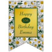 かわいらしく明るいデイジー年齢のハッピーバースデー バンティングフラッグ (第2の旗)