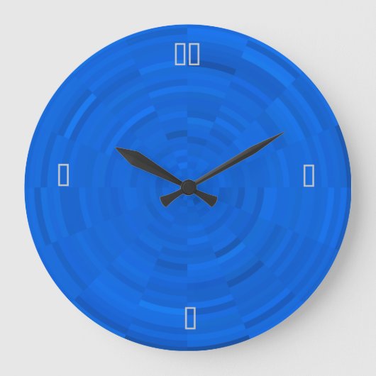 かわいらしく明るいBlue>のパターン(の模様が)あるな柱時計 ラージ壁時計 (正面)
