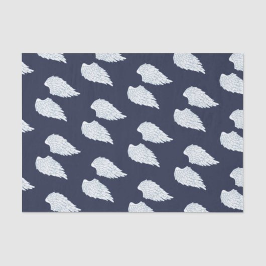 かわいらしく白い天使翼及び海軍 薄葉紙 (正面)