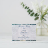 かわいらしく白い孔雀の名刺 名刺 (スタンド正面)