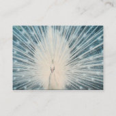 かわいらしく白い孔雀の名刺 名刺 (裏面)