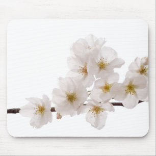 かわいらしく白い桜のマウスパッド マウスパッド