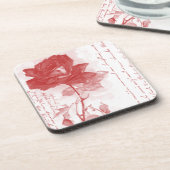 かわいらしく赤いバラ コースター (左側)