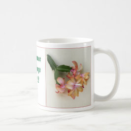 かわいらしく赤く及び黄色のクリスマスサボテンのマグ コーヒーマグカップ
